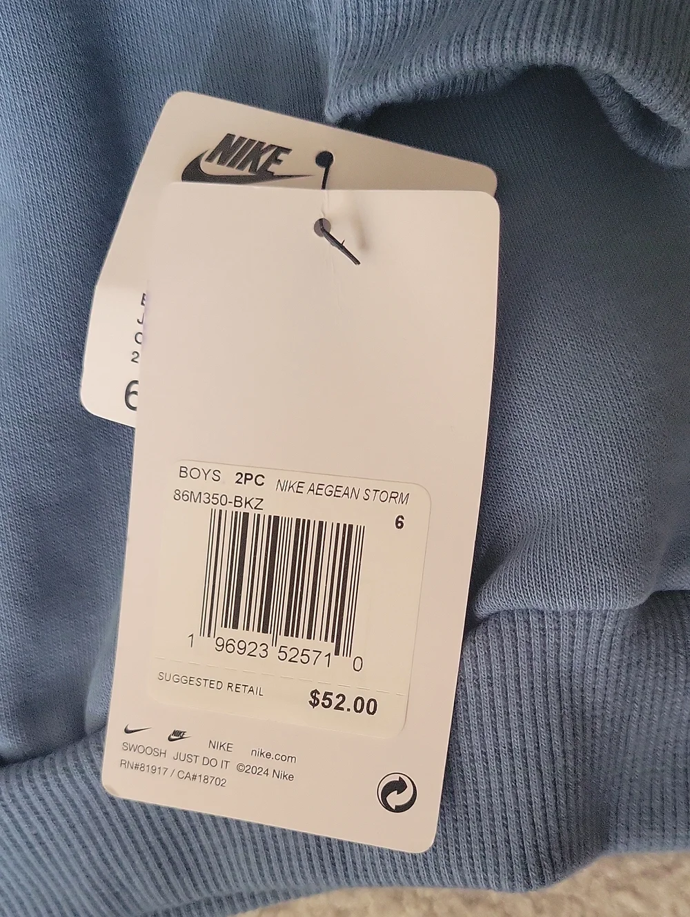 Nike Kids Blue Hoodie & Jogger Set